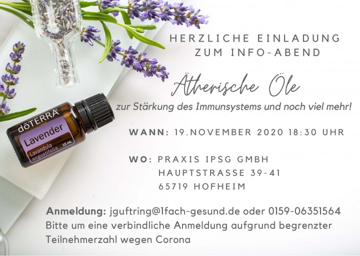 Info-Abend Ätherische Öle - Stärkung des Immunsystems und noch viel mehr!